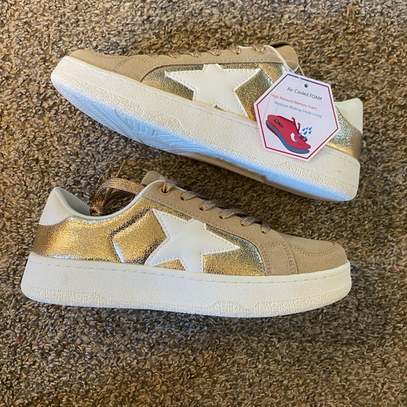 Women’s Niluber walking shoe star gold size 8 - Picture 2 of 2